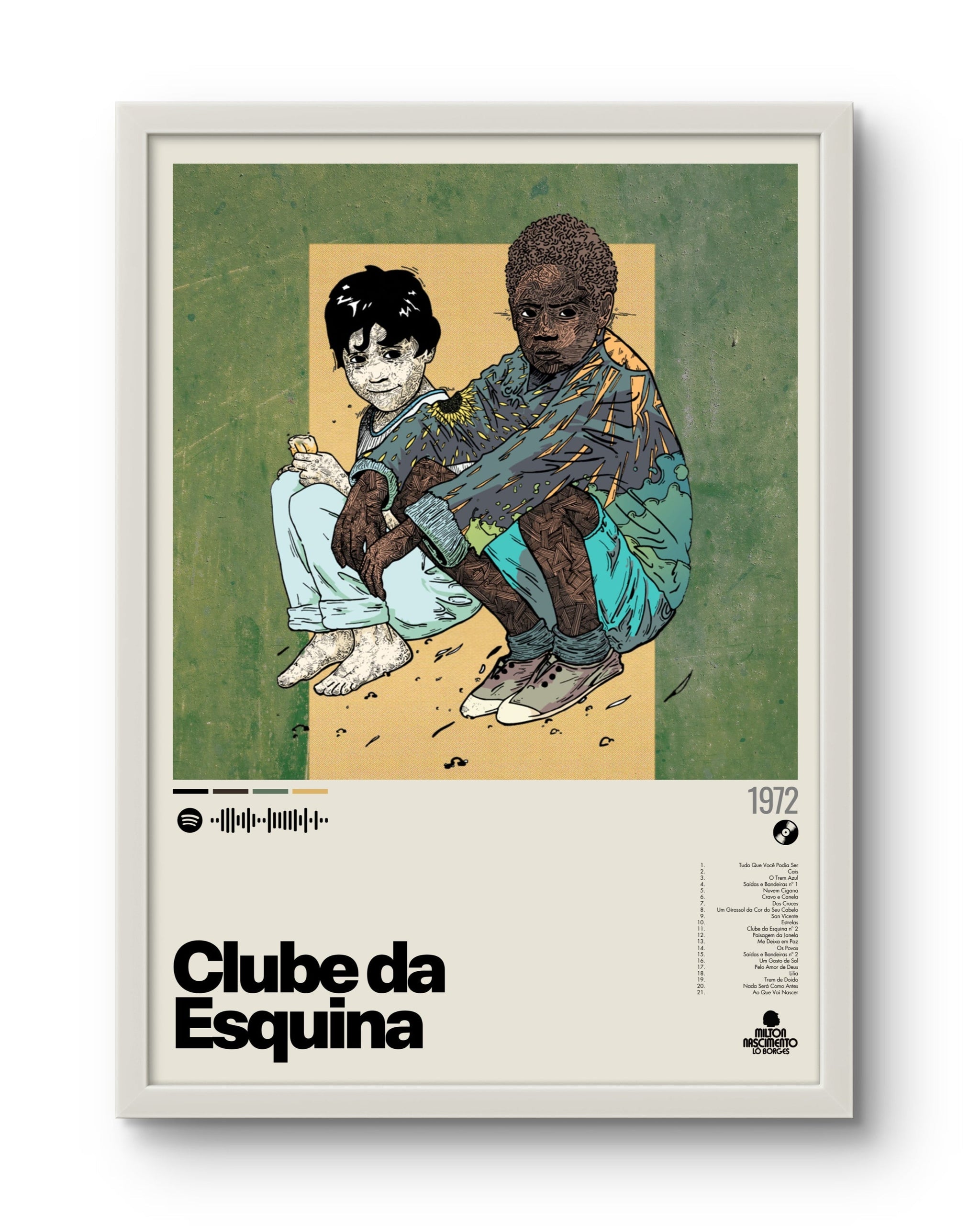 Quadro: Clube da Esquina (1972) por Milton Nascimento & Lô Borges - Quadraê