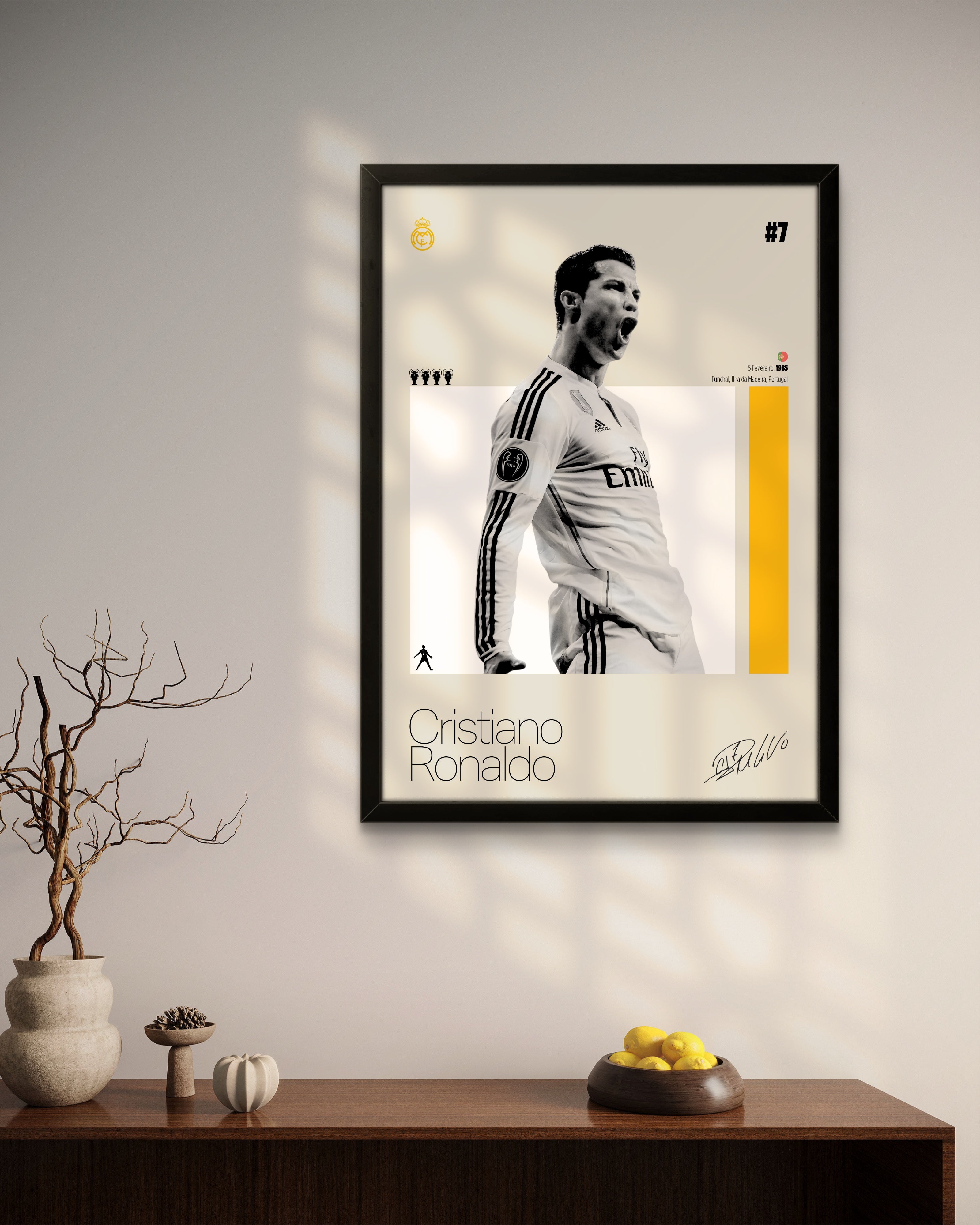 Quadro: Cristiano Ronaldo (RMA) - Quadraê