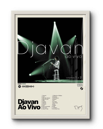 Quadro: Djavan Ao Vivo (1999) por Djavan - Quadraê
