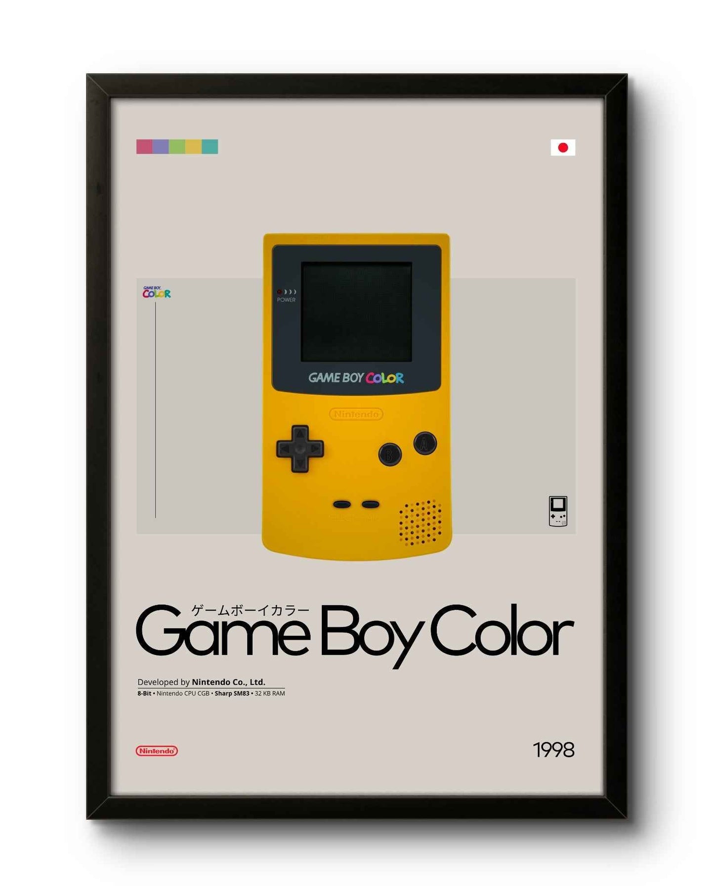 Quadro: Game Boy Color (GBC) by Nintendo (1998) / Consoles