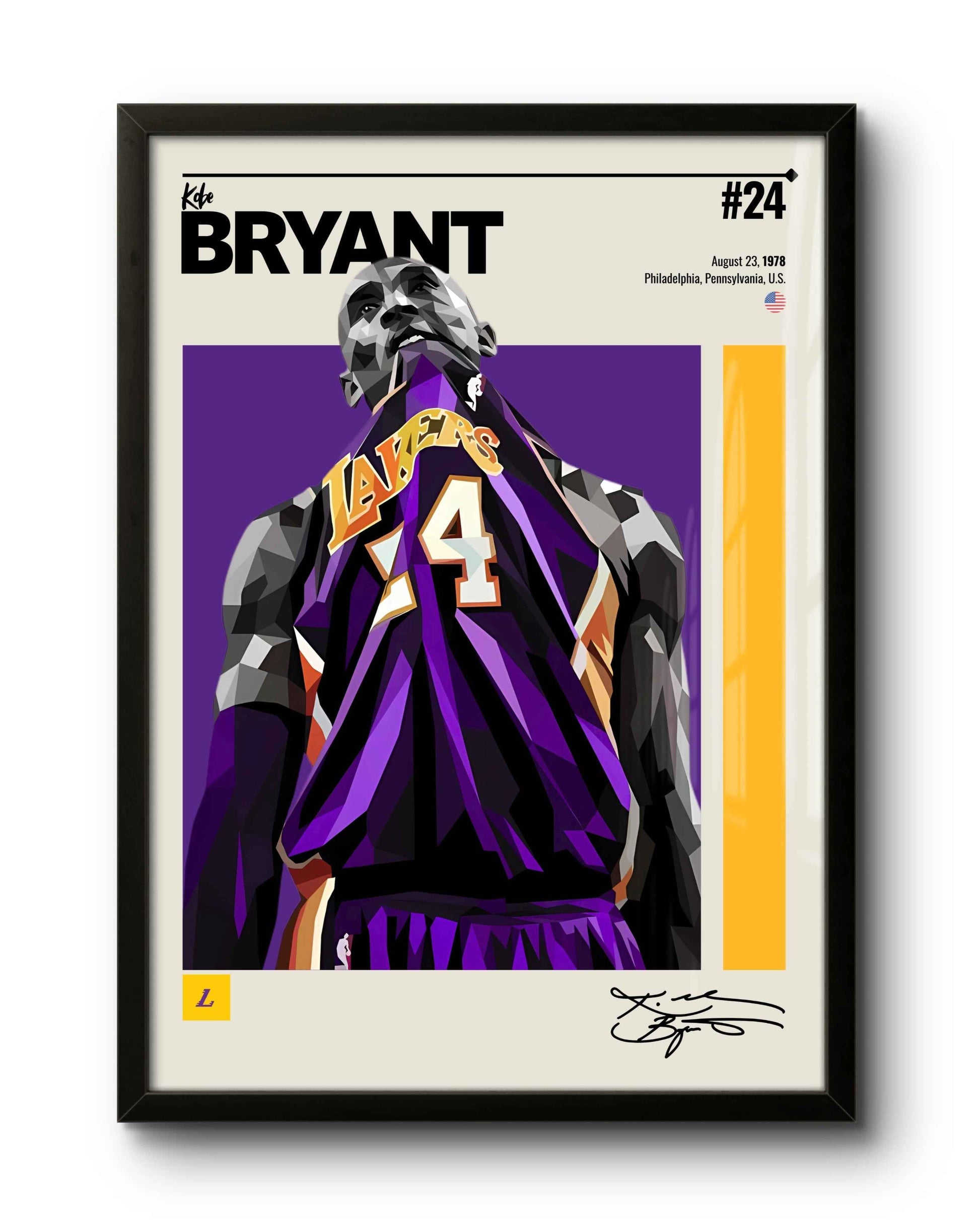 Quadro: Kobe Bryant / Los Angeles Lakers (NBA) v2
