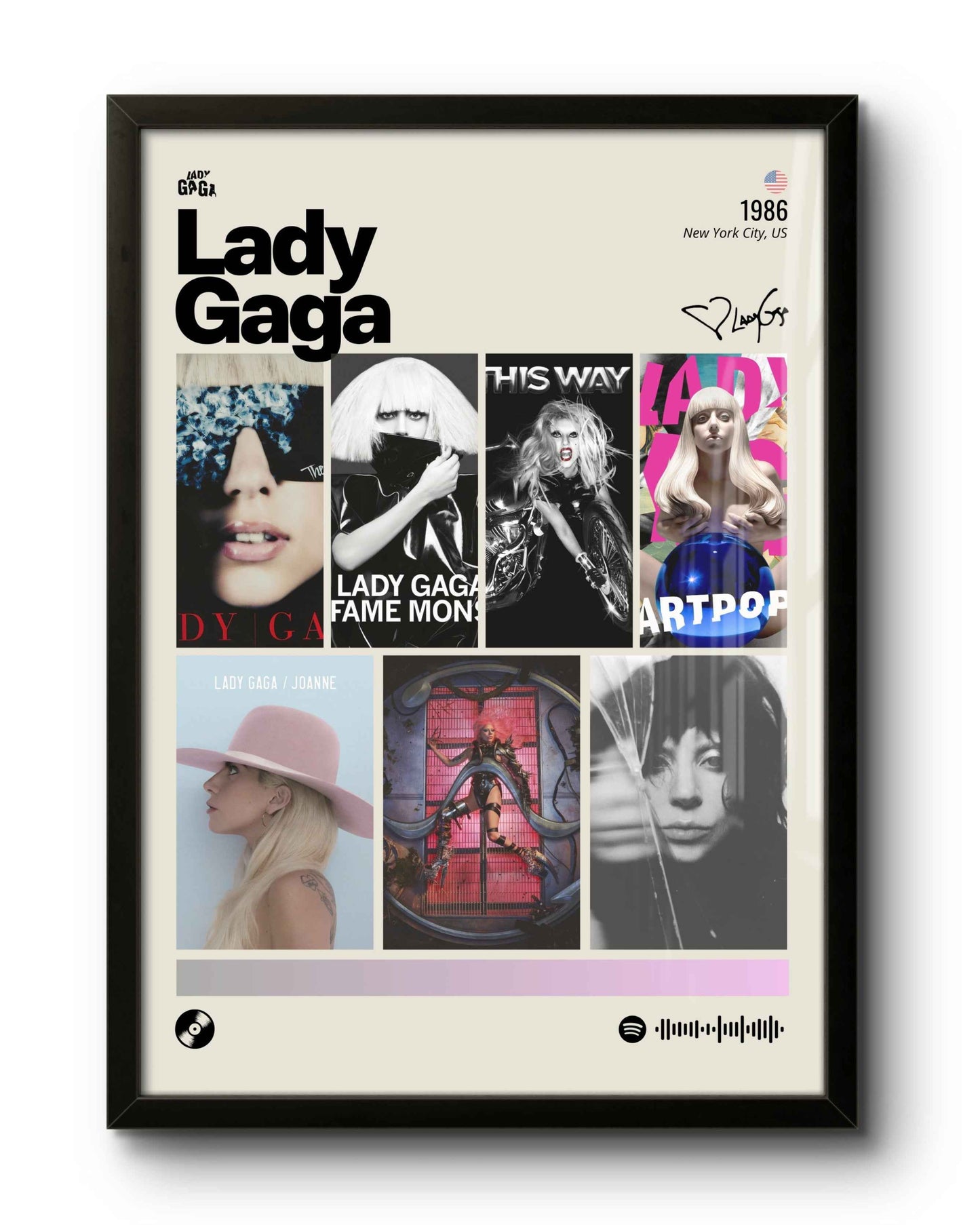 Quadro: Lady Gaga / Discografia (1986)