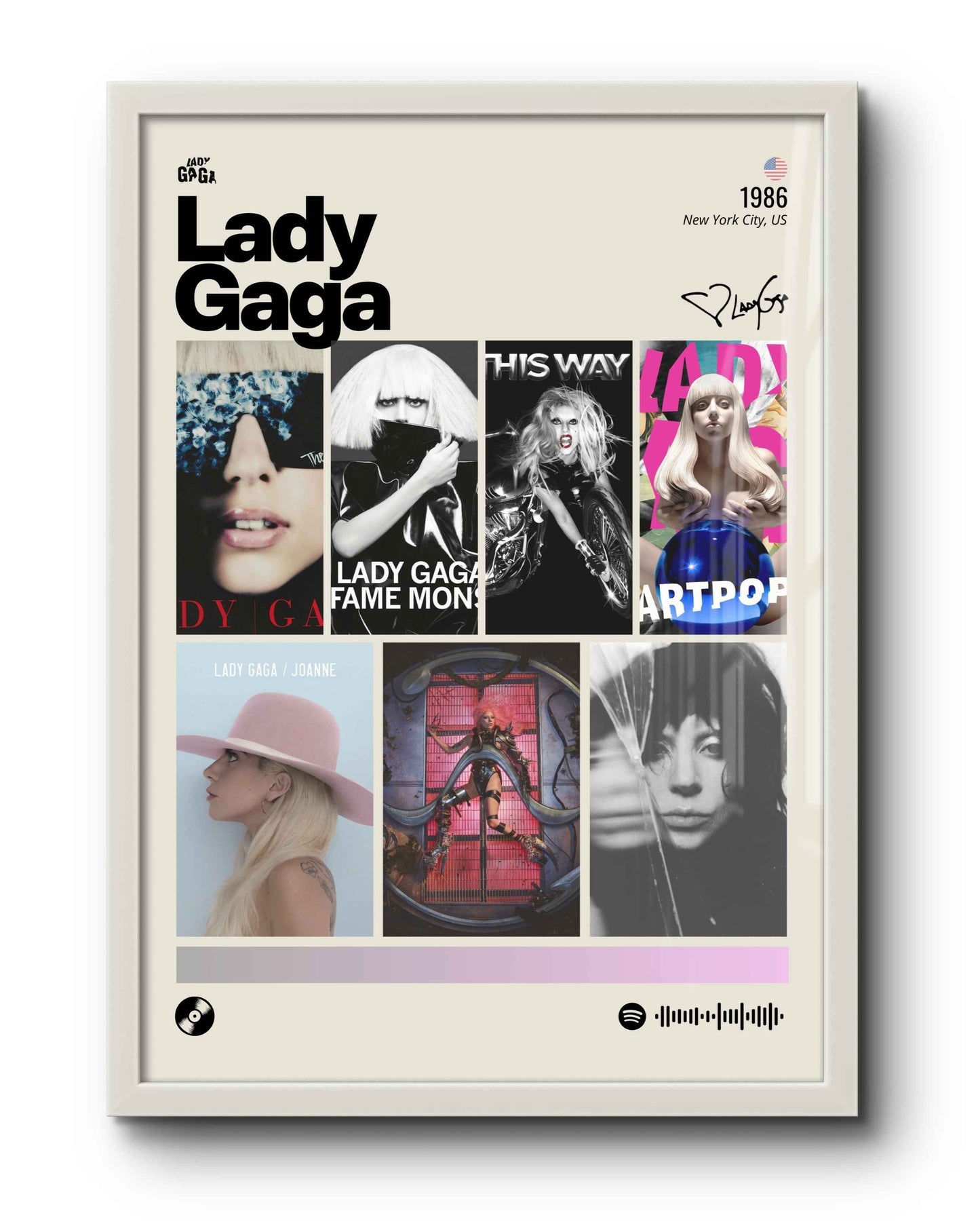 Quadro: Lady Gaga / Discografia (1986)