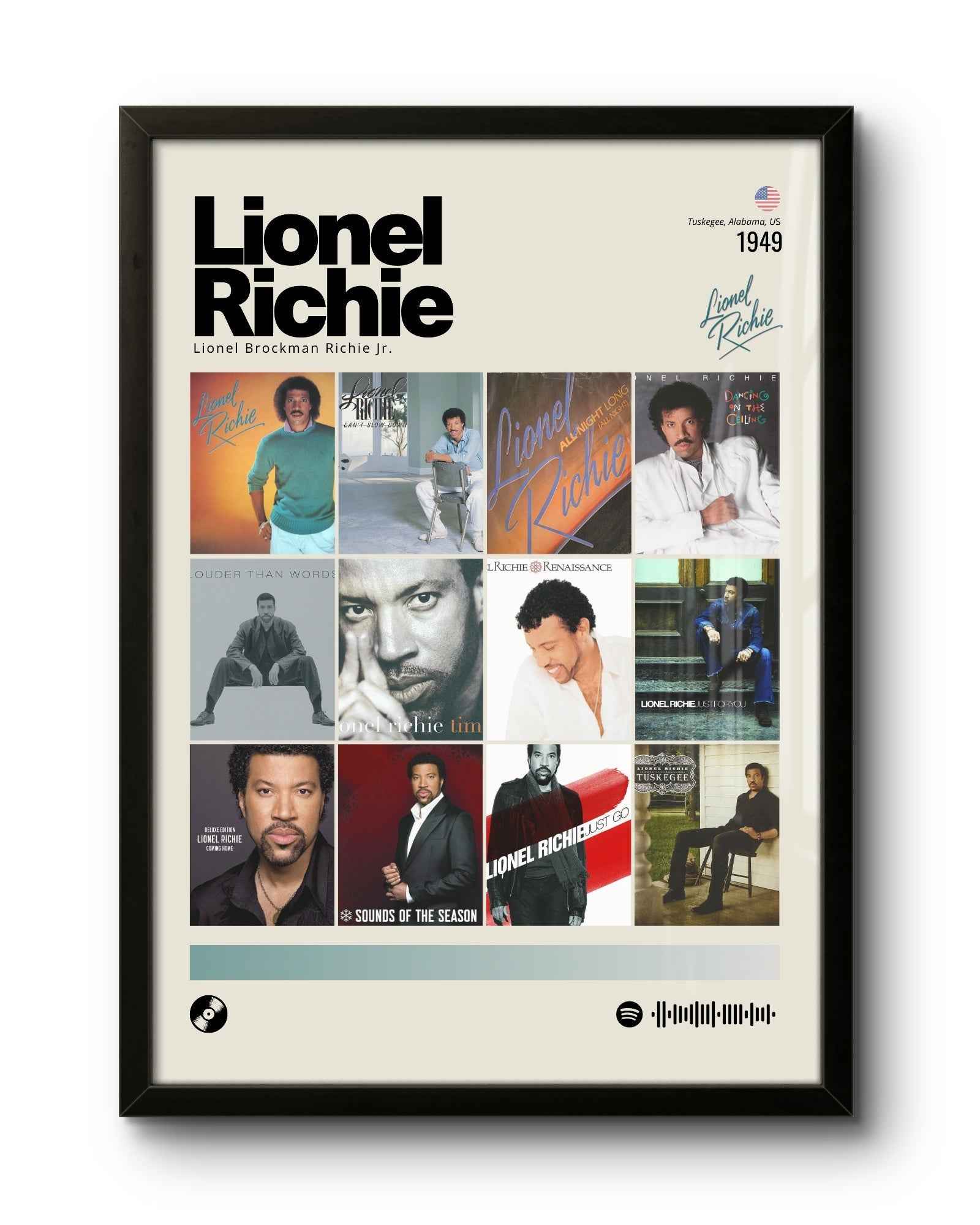 Quadro: Lionel Richie / Discografia (1949)