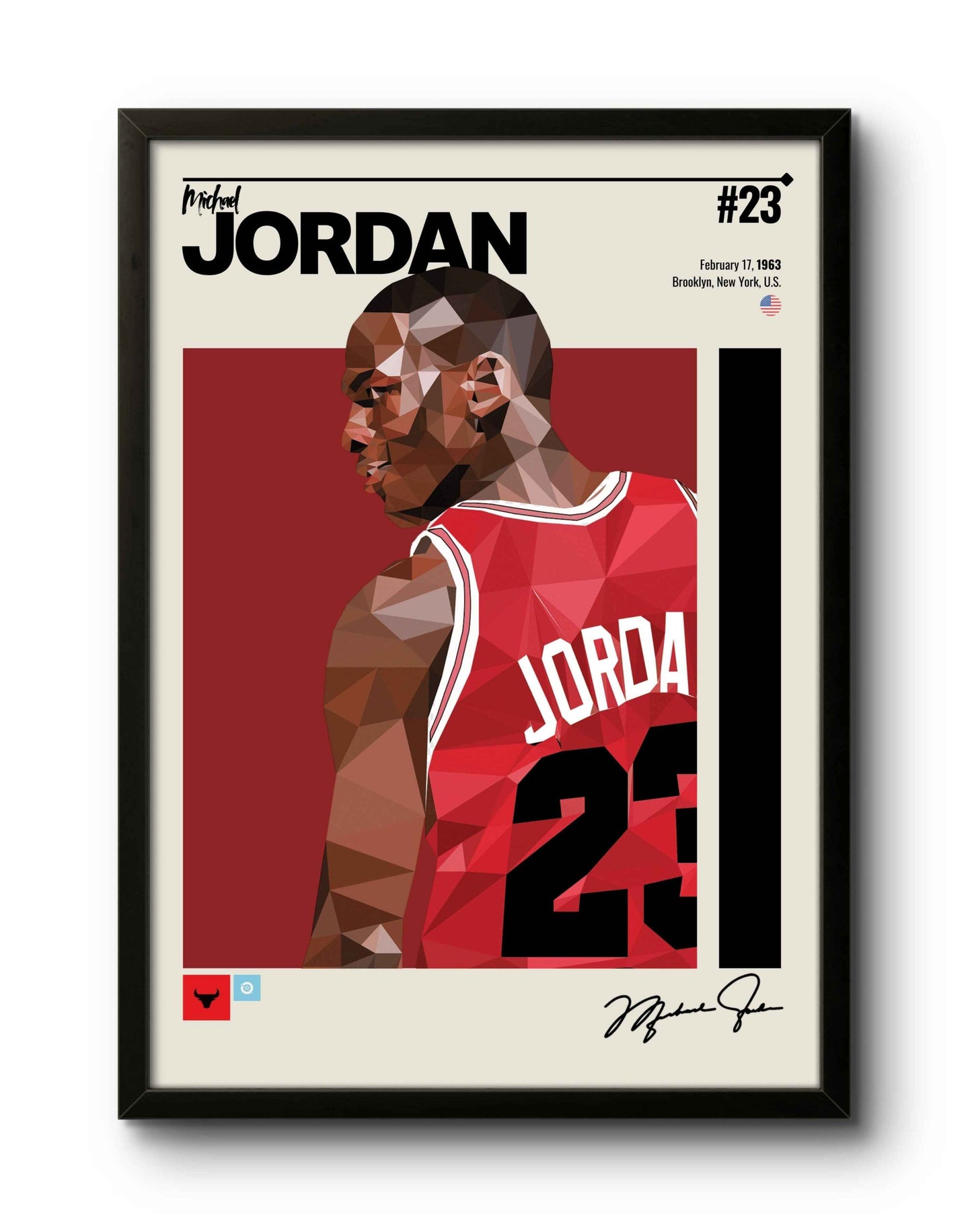 Quadro: Michael Jordan / Chicago Bulls (NBA) v2