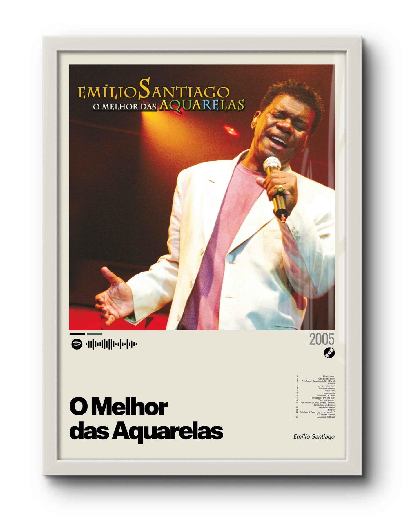 Quadro: O Melhor das Aquarelas (2005) por Emílio Santiago - Quadraê