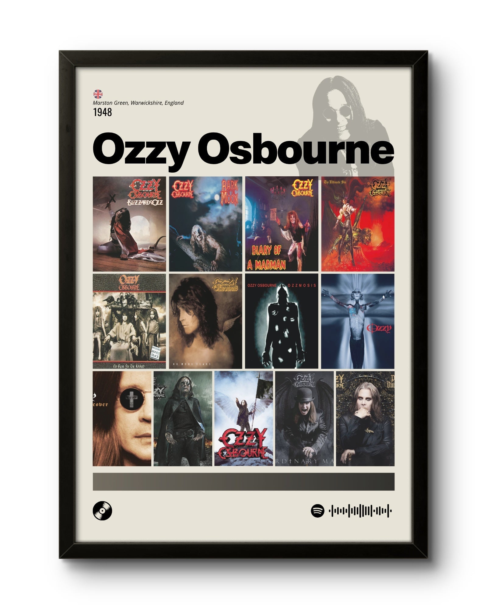 Quadro: Ozzy Osbourne / Discografia (1948) - Quadraê