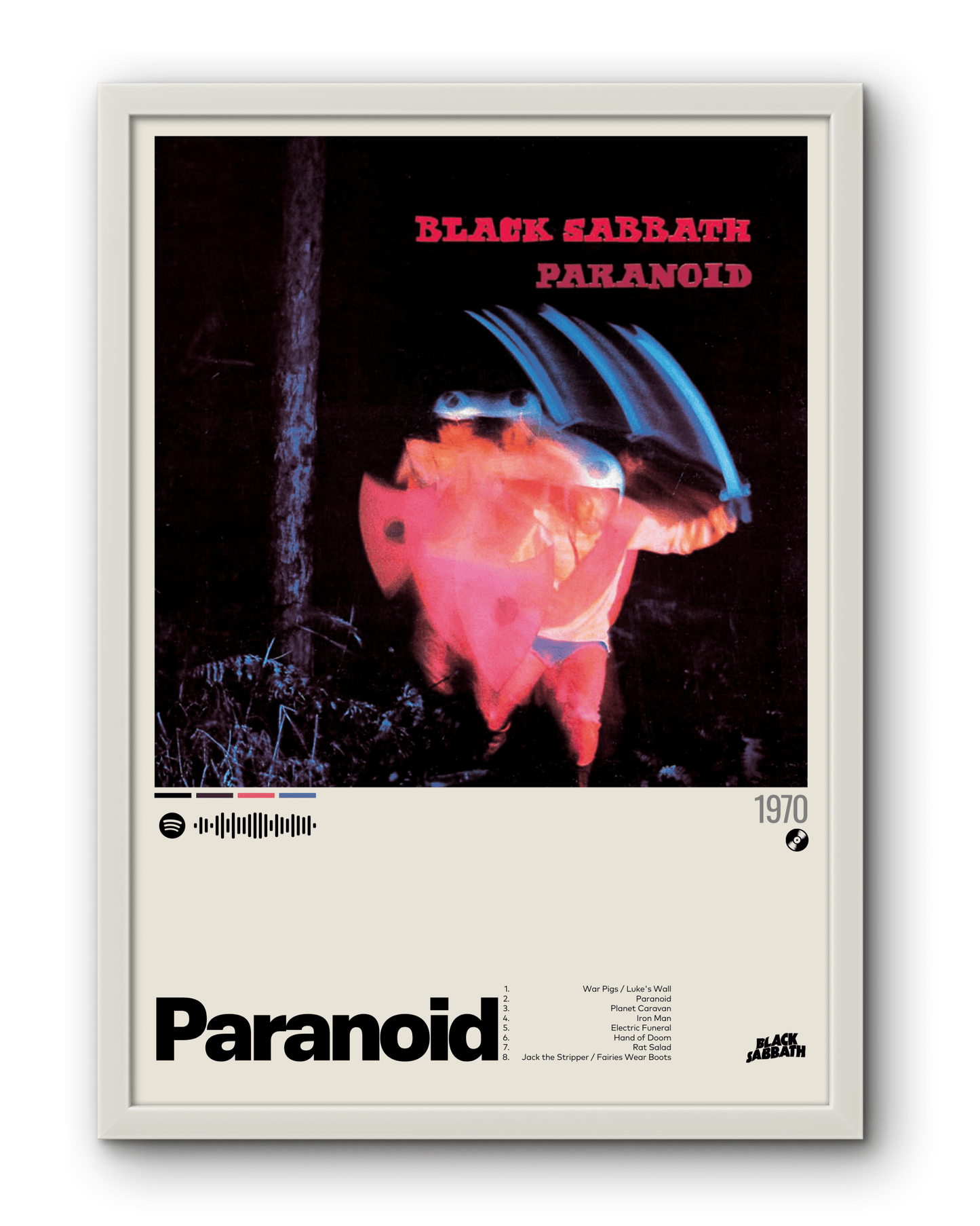 Quadro: Paranoid (1970) by Black Sabbath - Quadraê