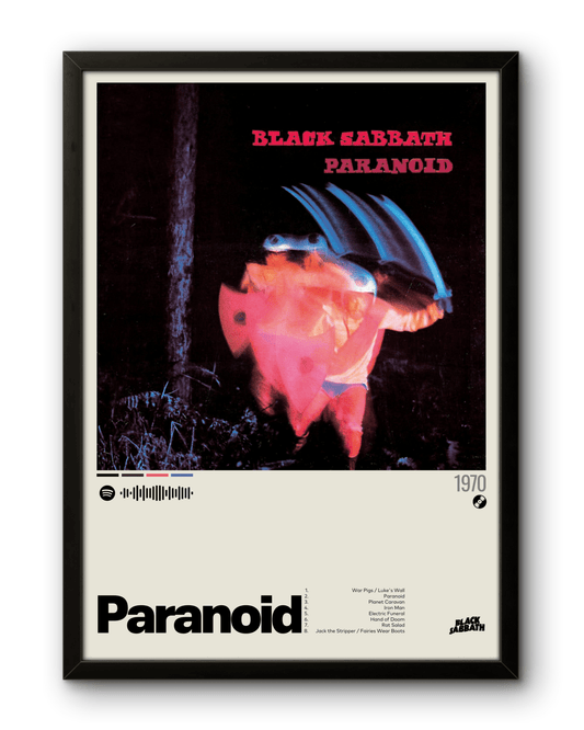 Quadro: Paranoid (1970) by Black Sabbath - Quadraê