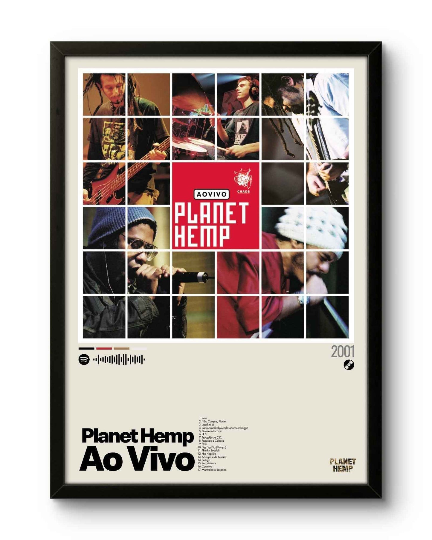 Quadro: Planet Hemp Ao Vivo (2001) por Planet Hemp - Quadraê