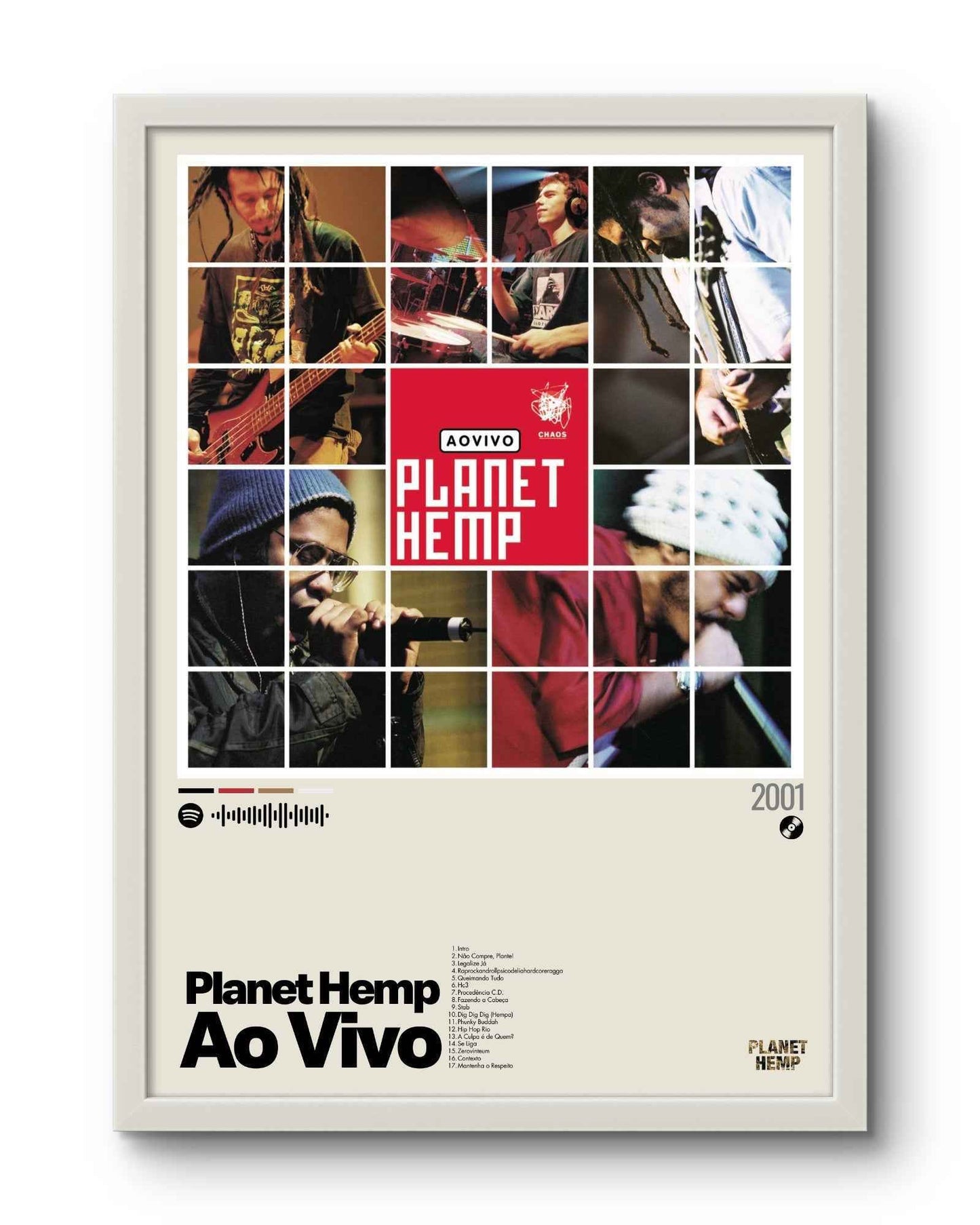 Quadro: Planet Hemp Ao Vivo (2001) por Planet Hemp - Quadraê