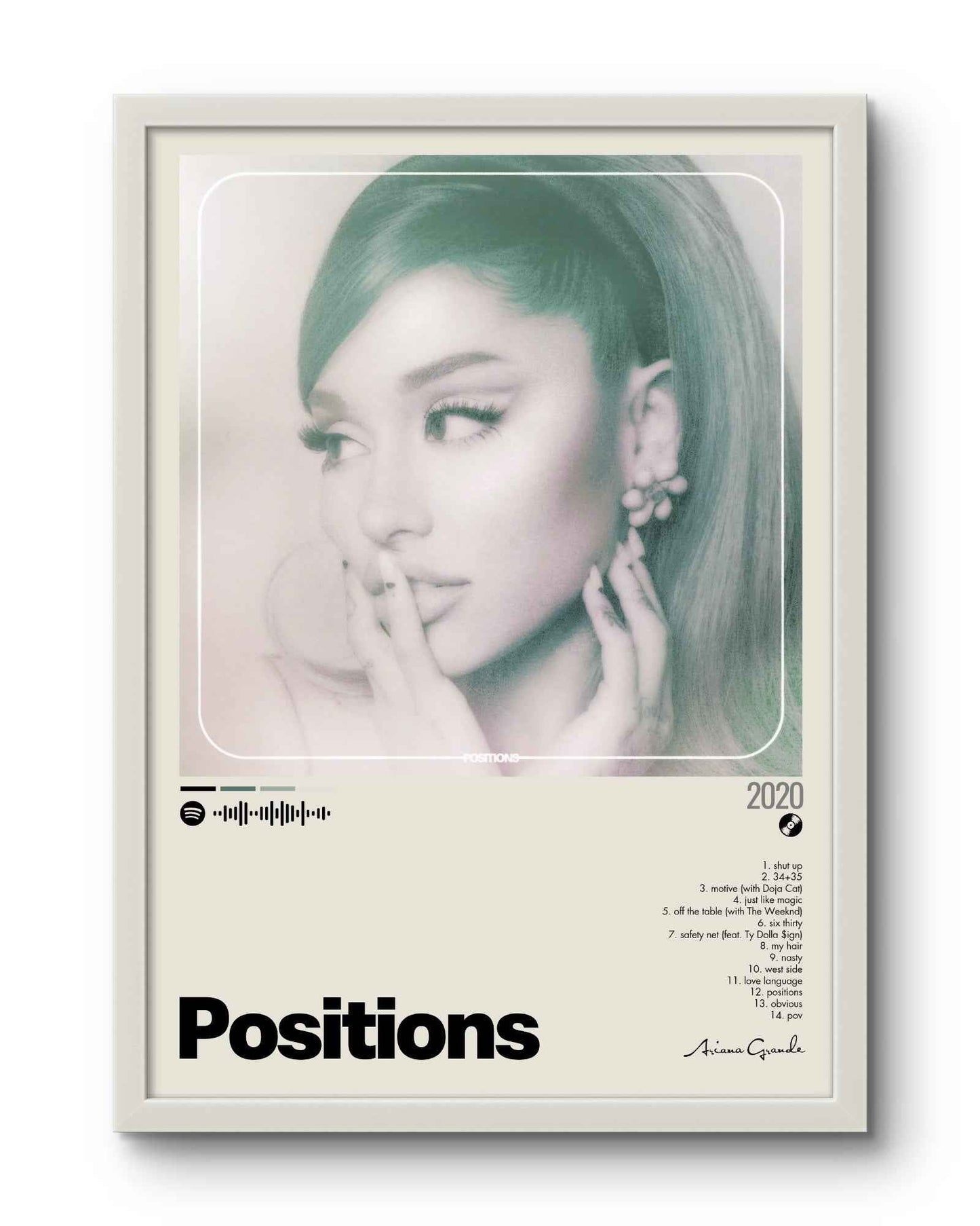 Quadro: Positions (2020) by Ariana Grande - Quadraê