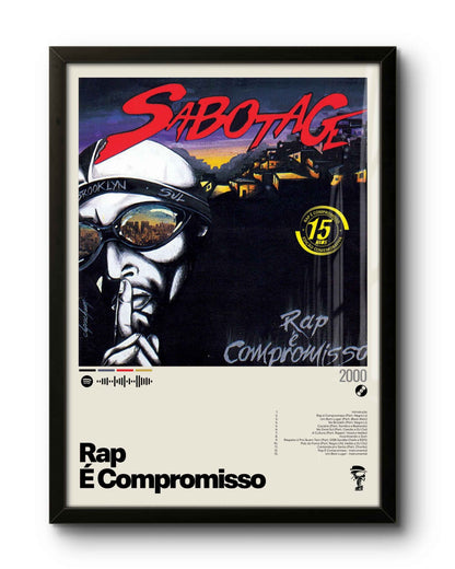 Quadro: Rap é Compromisso (2000) por Sabotage - Quadraê