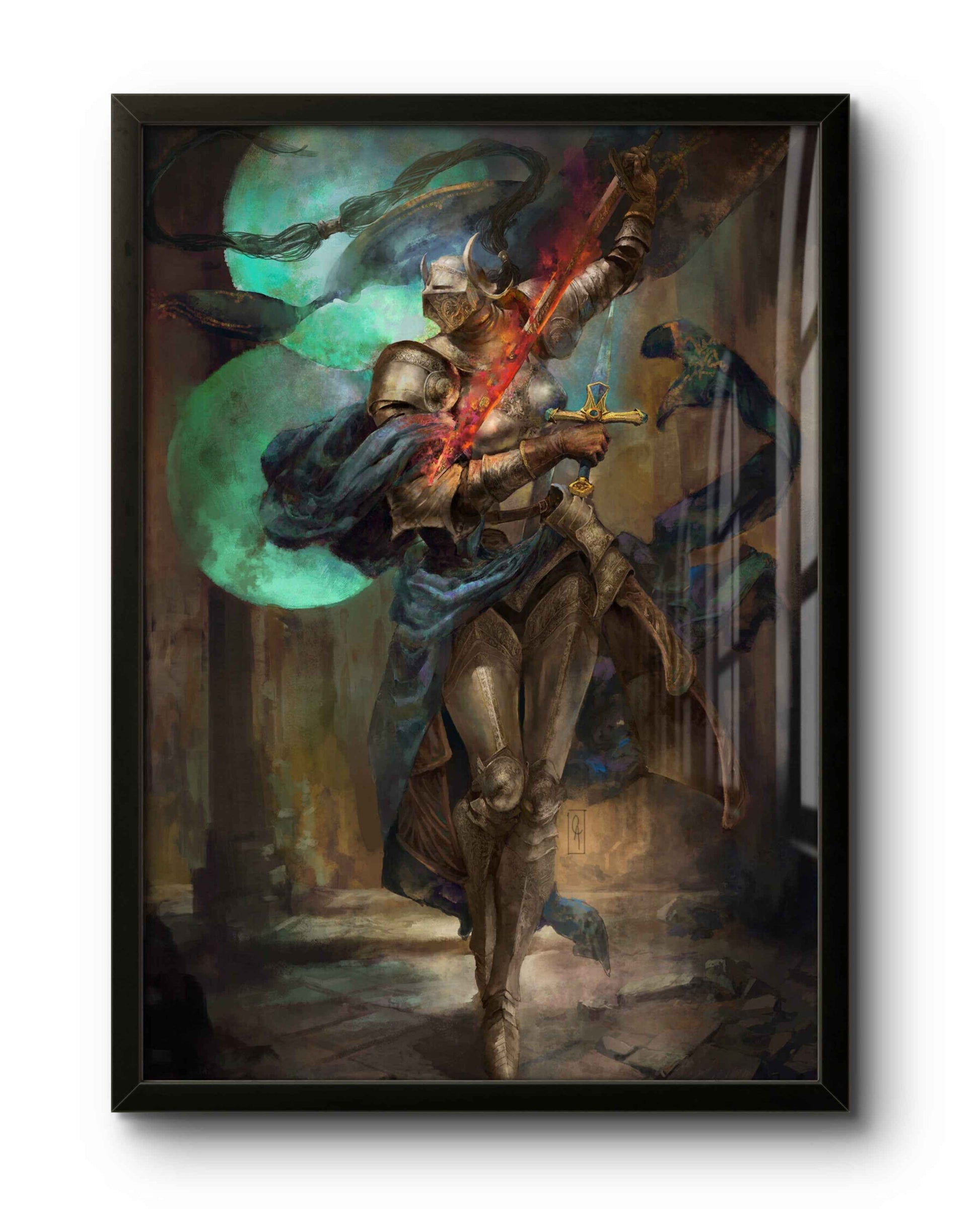 Quadro: Rellana, Twin Moon Knight / Full Canvas (Elden Ring) - Quadraê